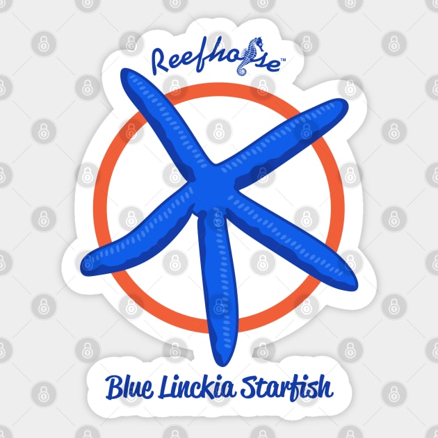 Blue Linckia Starfish Sticker by Reefhorse